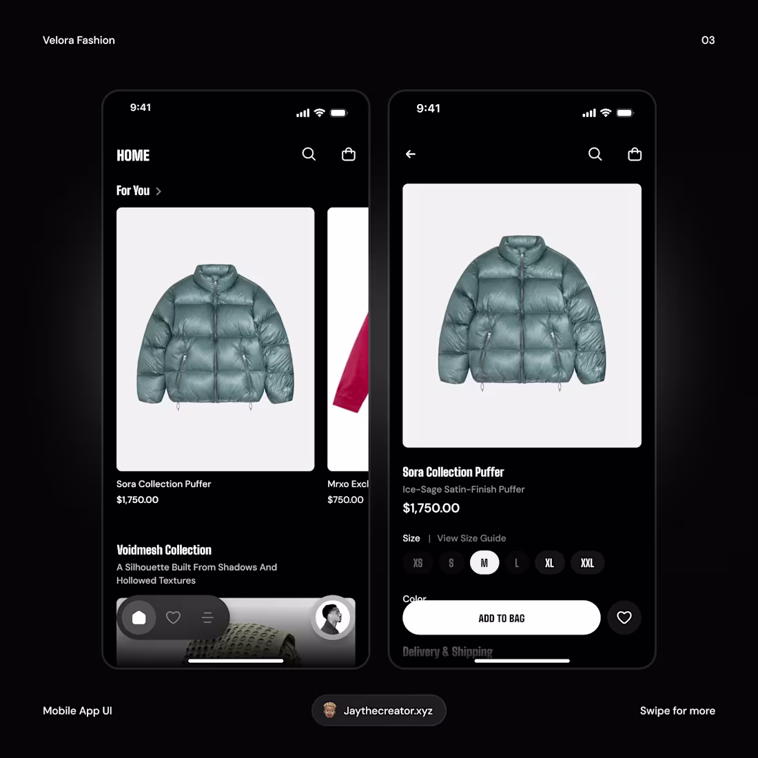 Cover image for Velora Fashion Mobile App UI