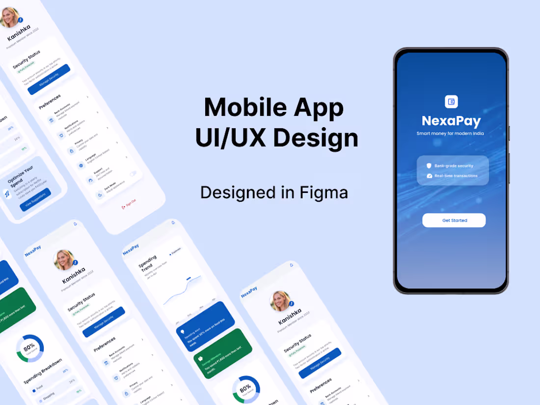 Cover image for Mobile App UI/UX Design in Figma