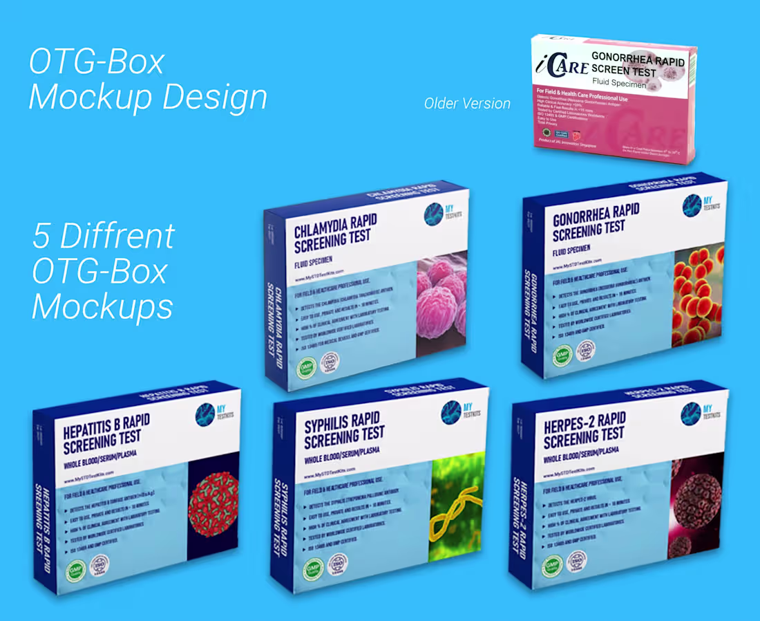 Cover image for  5 OTG package mockups for website.