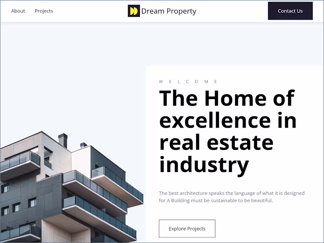 Cover image for Dream Property Listings Webflow Site