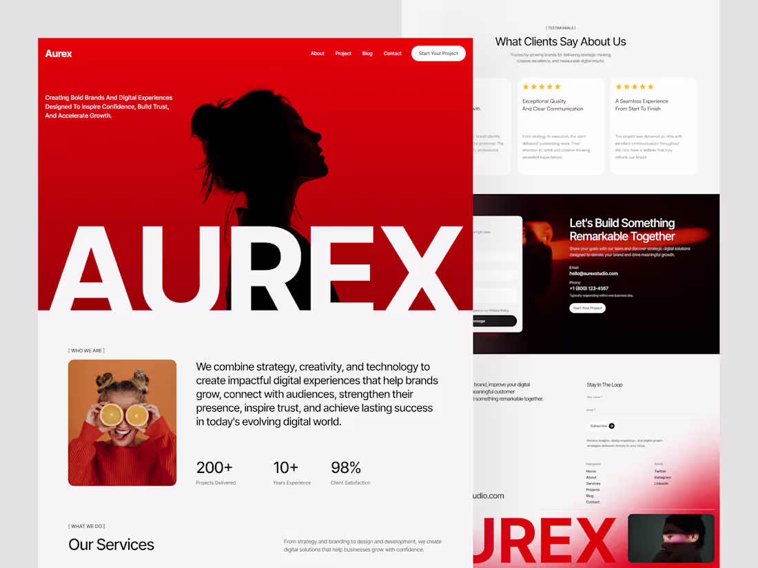 Cover image for Aurex — Portfolio & Agency
Aurex