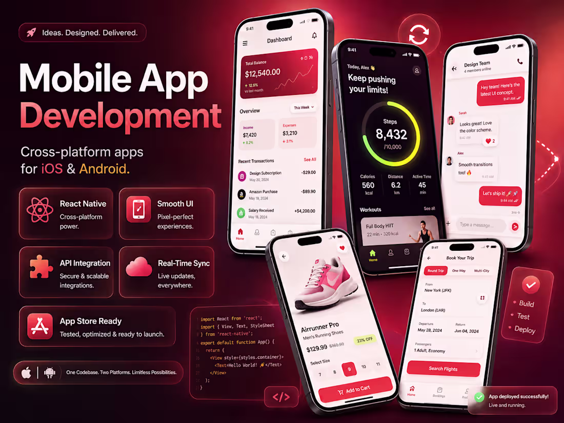 Cover image for Mobile App Development for iOS & Android
