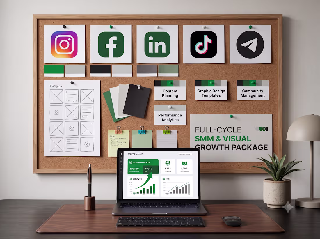 Cover image for Full-Cycle SMM & Visual Growth Package