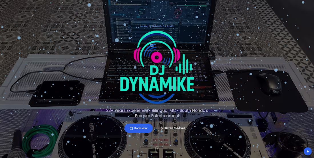 Cover image for Website for a DJ 🔥