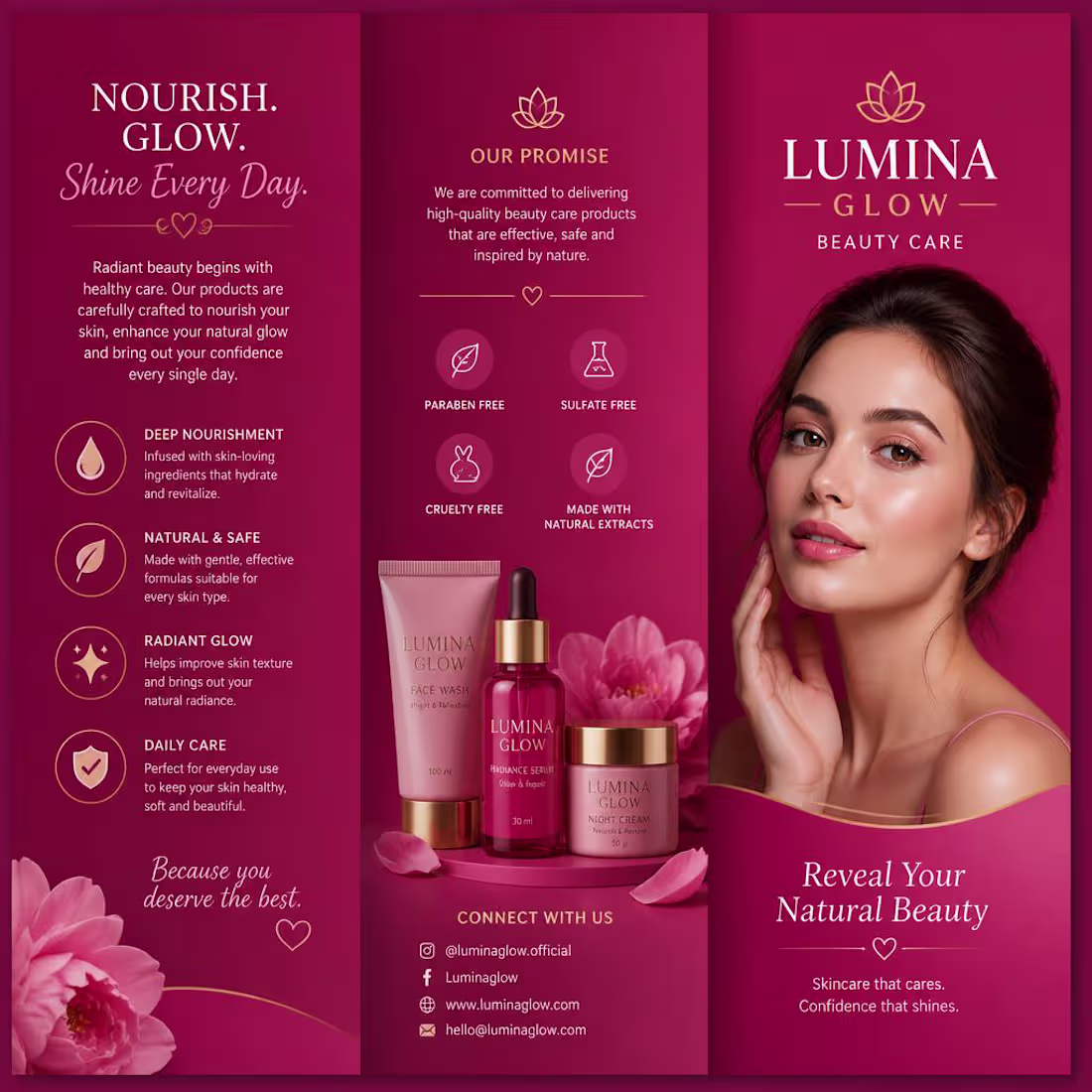 Cover image for Beauty care brochure design, I