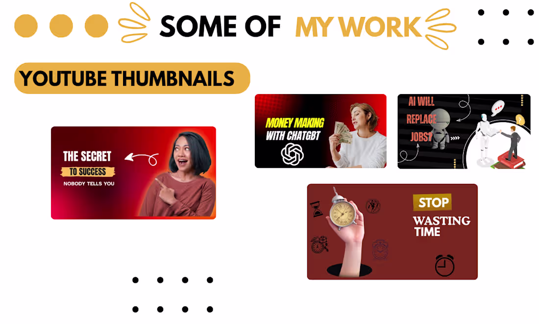 Cover image for Professional YouTube thumbnail designs 