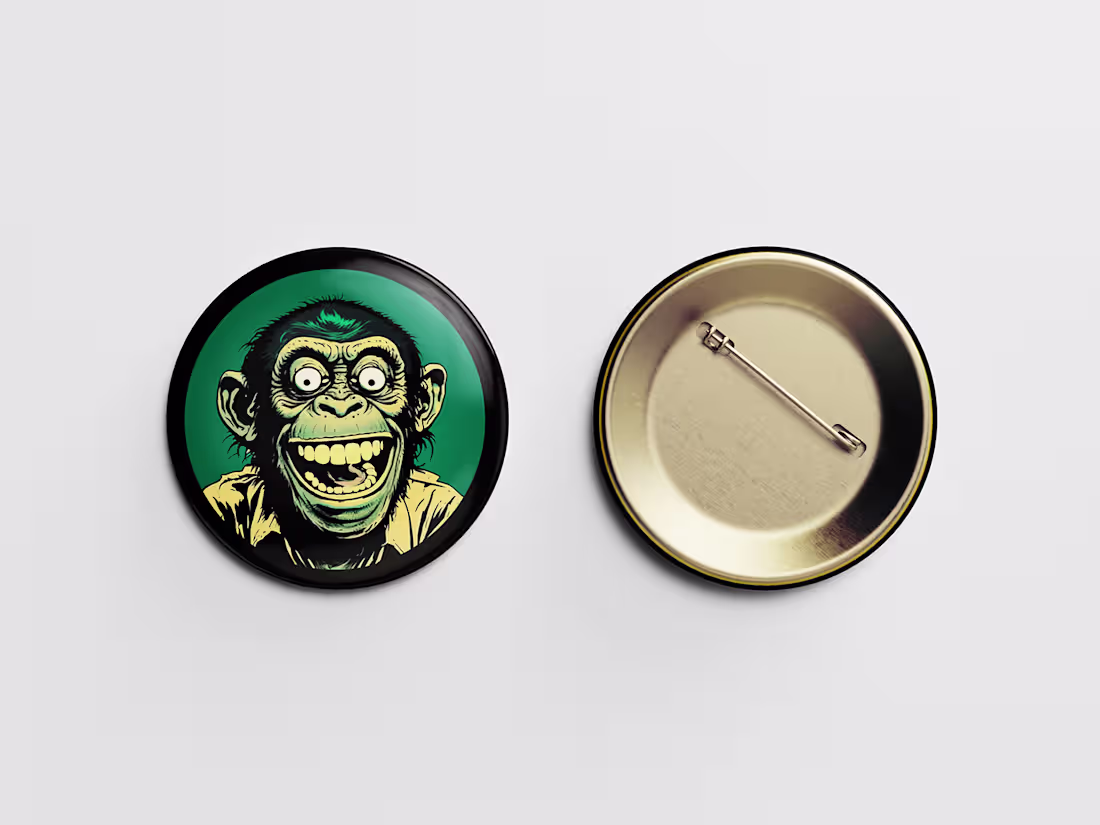 Cover image for Psycho Chimp Button Illustration | Behance