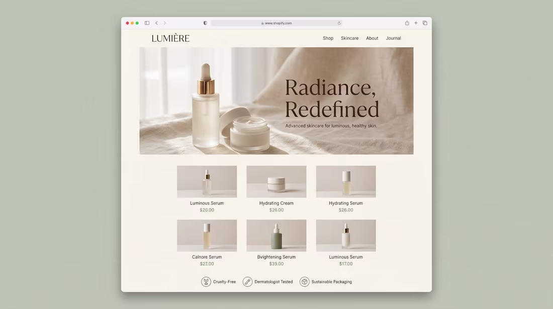 Cover image for LUMIÈRE Skincare Store Design (Concept)