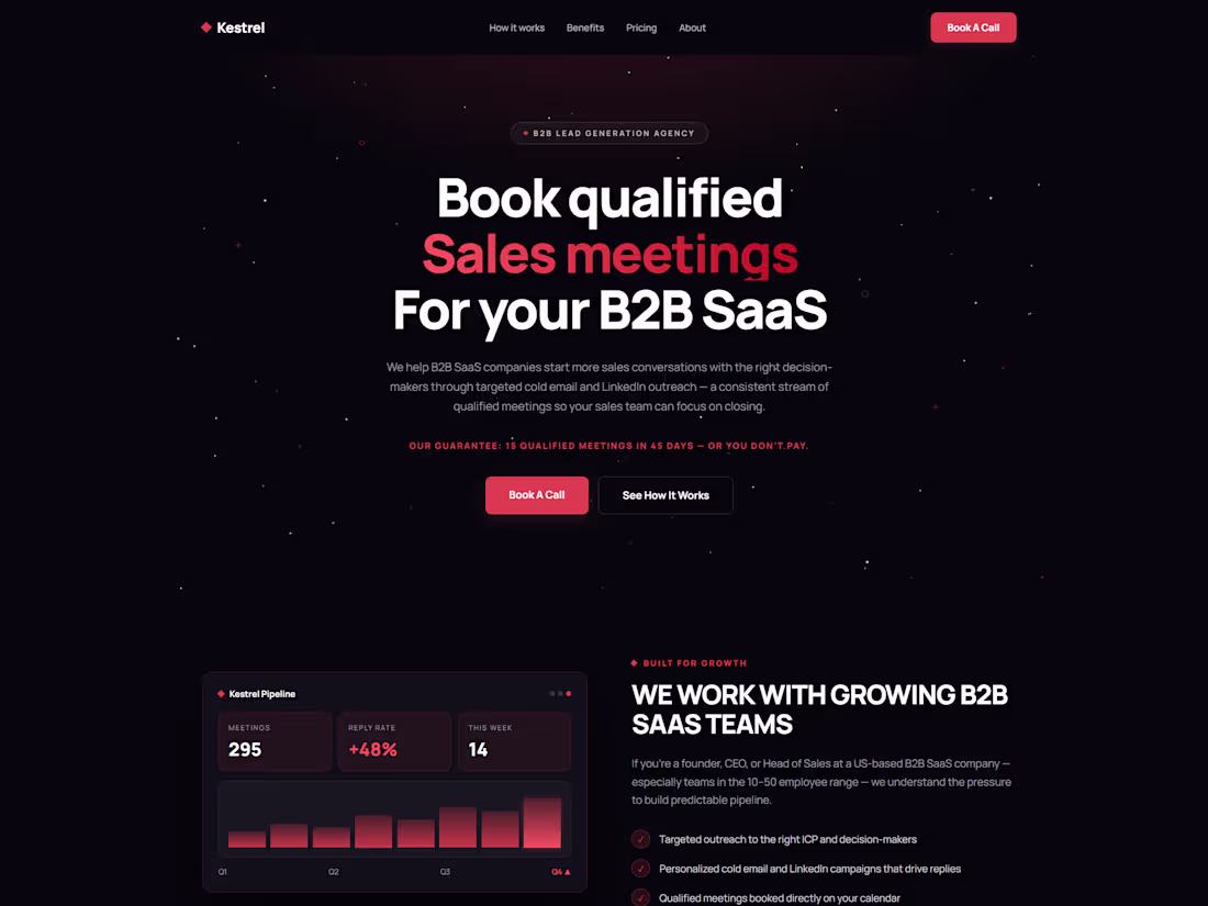 Cover image for Kestrel - B2B SaaS Landing