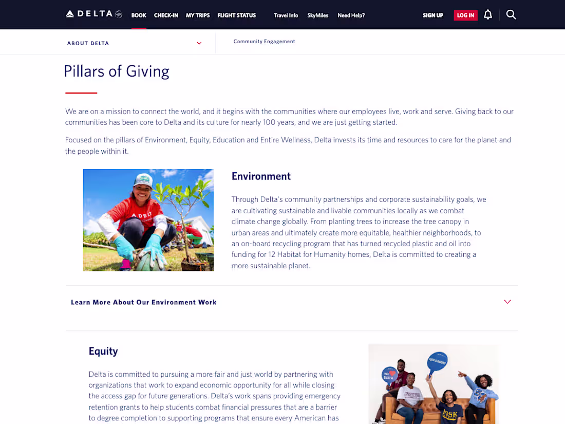 Cover image for Delta in the Community – Webpage Refresh & Stakeholder Alignment