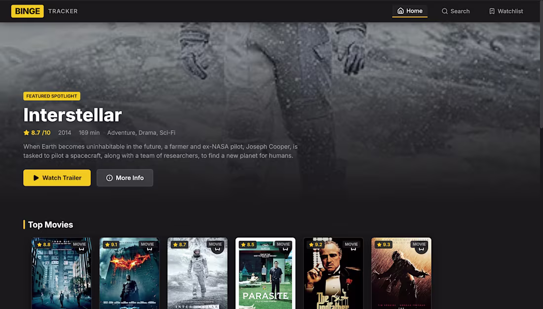 Cover image for Here is Binge Tracker —