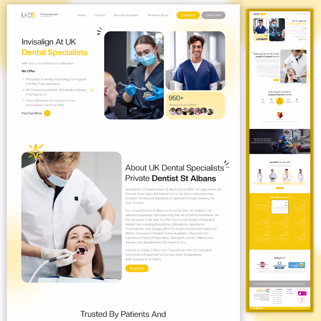 Cover image for UK Dental Specialists Website UI/UX Design