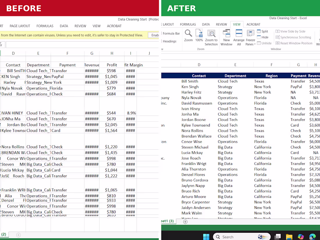 Cover image for Before:

Raw transaction data — inconsistent