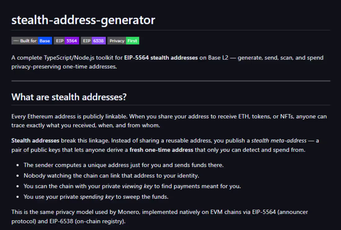 Cover image for EIP-5564 Stealth Address Toolkit -