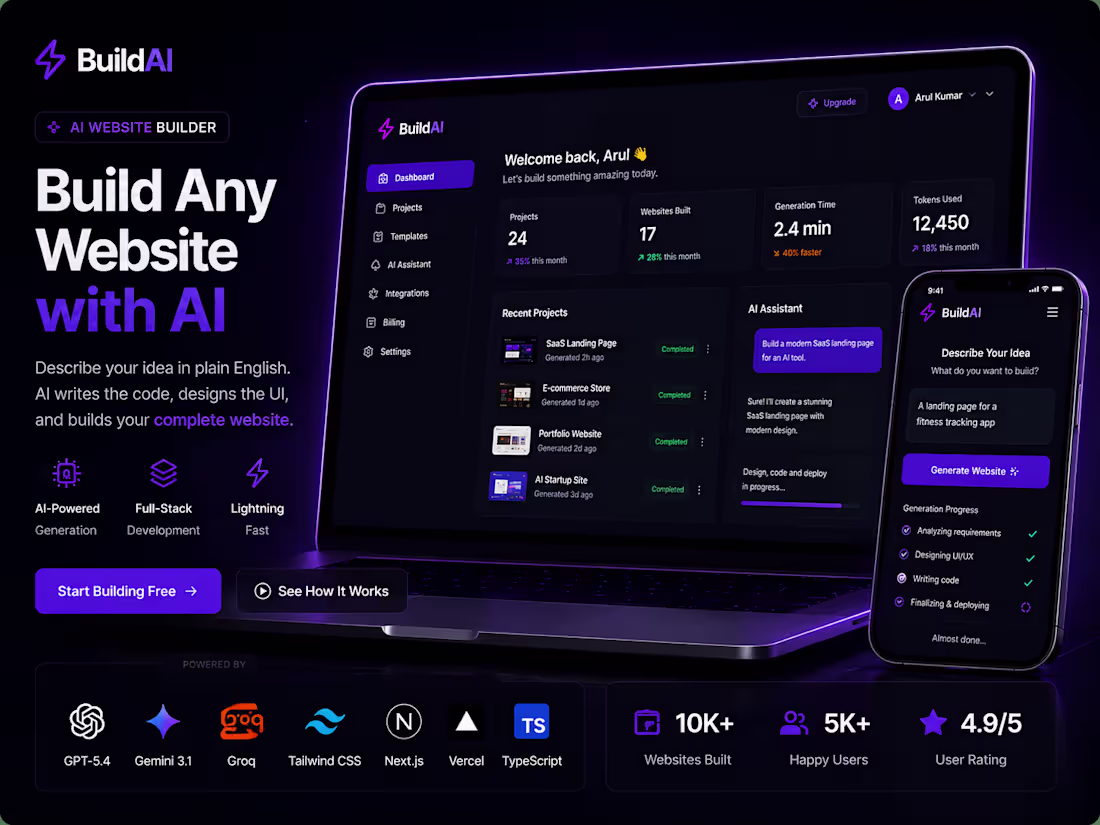 Cover image for BuildAI SaaS Platform
An AI-powered SaaS