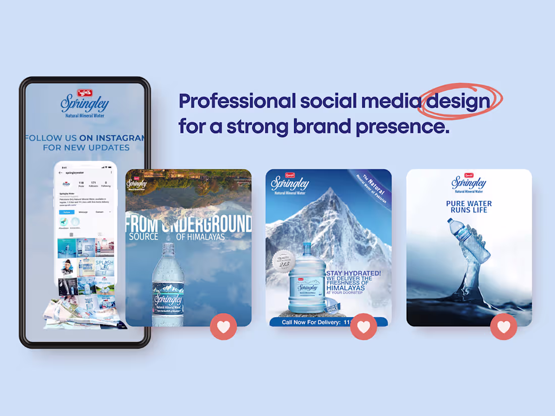 Cover image for Social Media Work - Springley Water