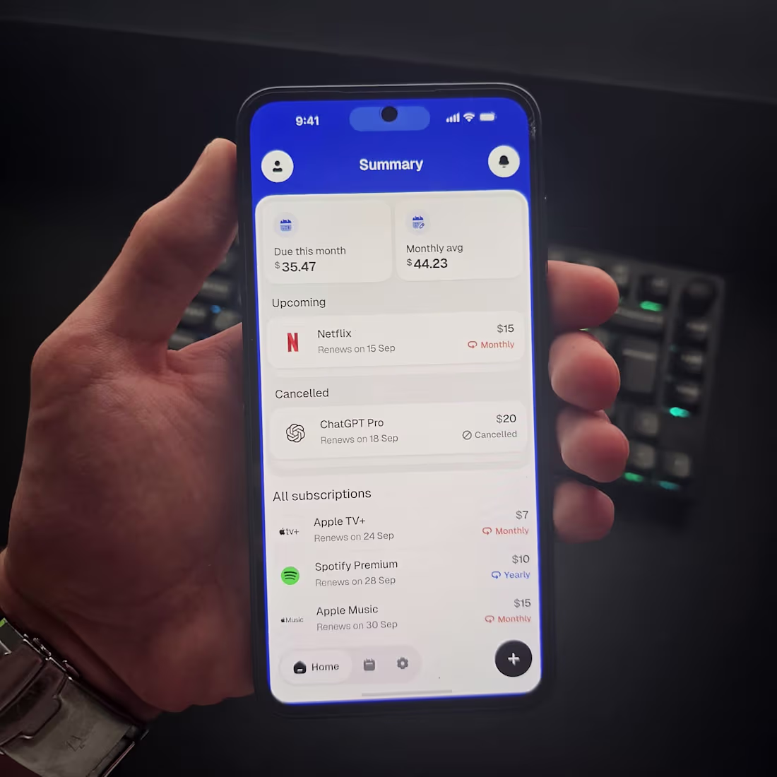 Cover image for Subscription tracker app design in action 😍
