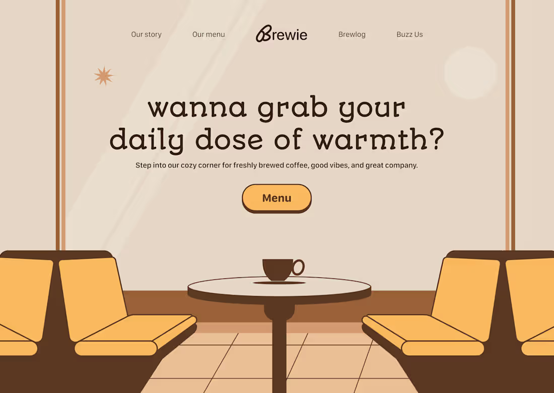 Cover image for Coffee shop Website hero section.

The