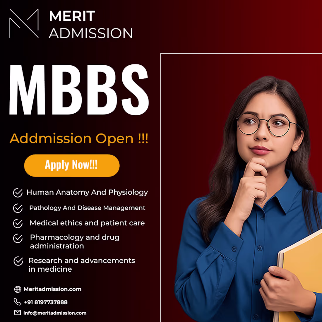 Cover image for MMBS Admission  Social Media Post For Collage 