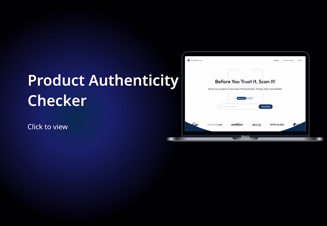 Cover image for Product Authenticity Checker(Complete Flow)