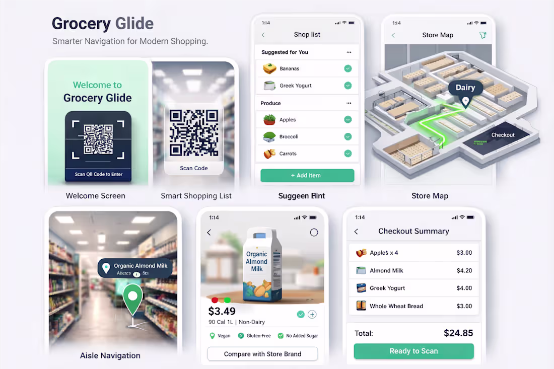 Cover image for Revolutionize Grocery Shopping with Our Smart Assistant UI/UX