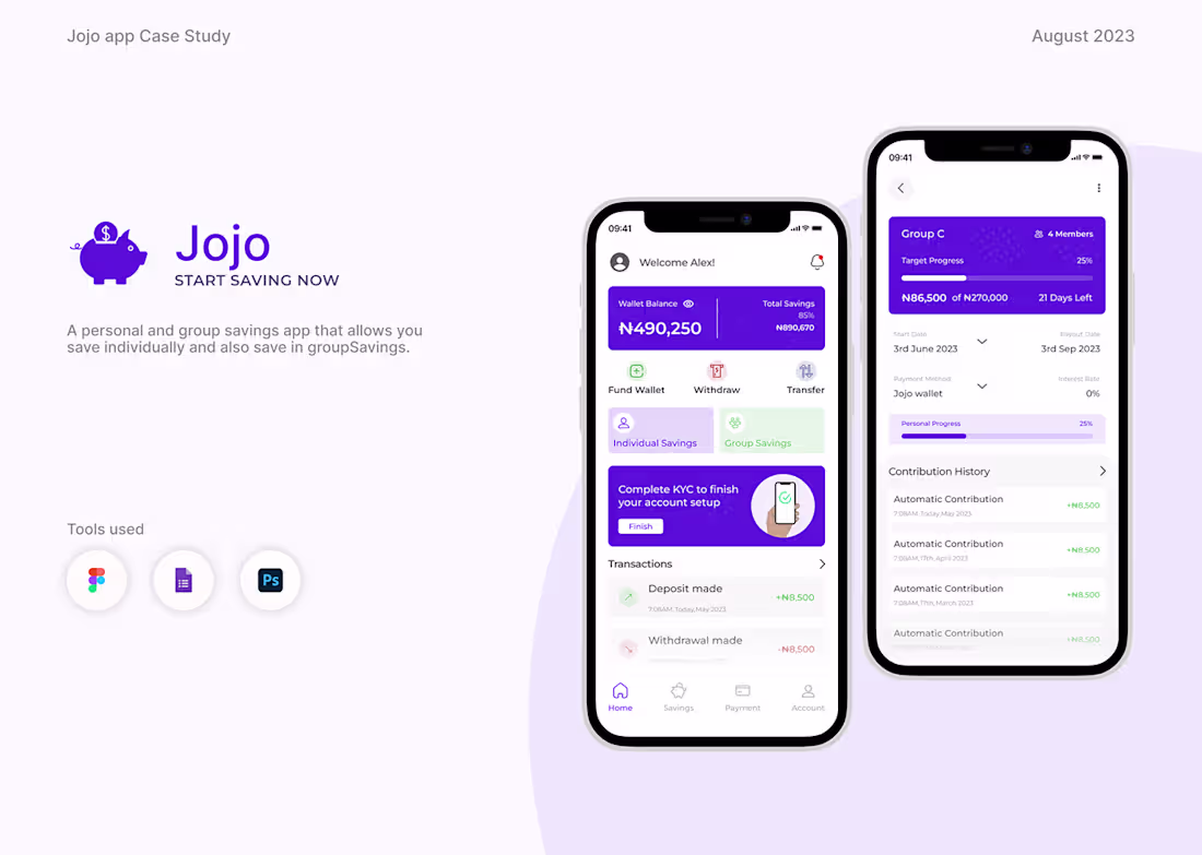 Cover image for Savings App UI/UX Case Study :: Behance