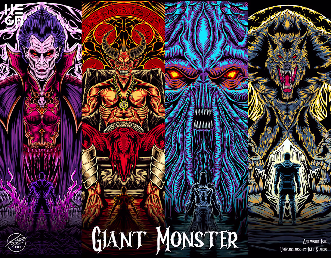 Cover image for Giant Monster Illustration