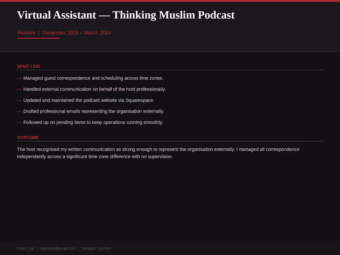 Cover image for Podcast VA: Worked remotely as