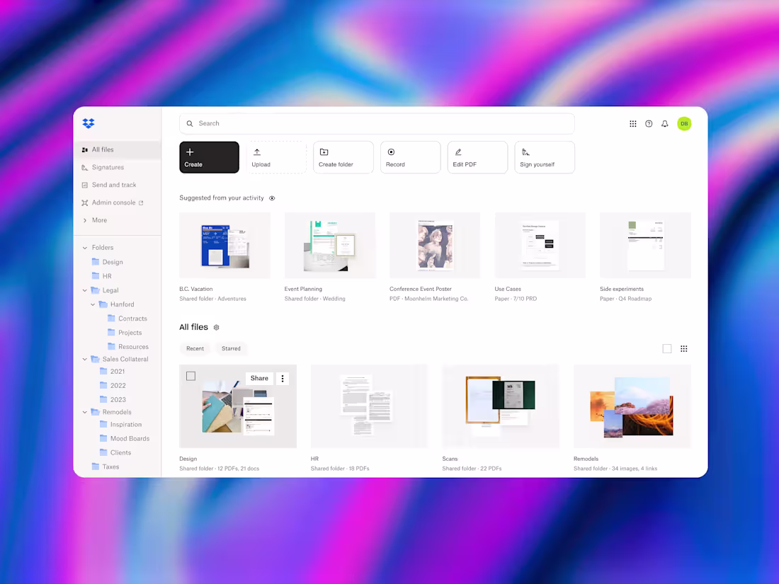 Cover image for Dropbox Action Bar ✨ The Brand Experience team at Dropbox wo...