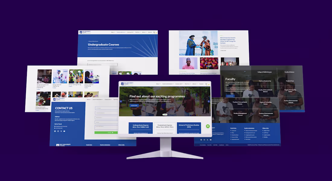 Cover image for Nile University – High-Performance WordPress University Website