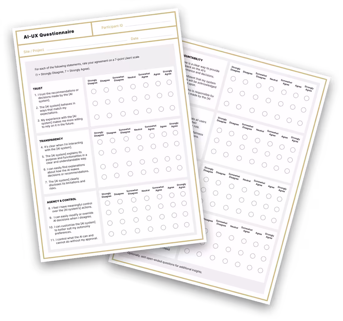 Cover image for AI-UX Self-Assessment Questionnaire