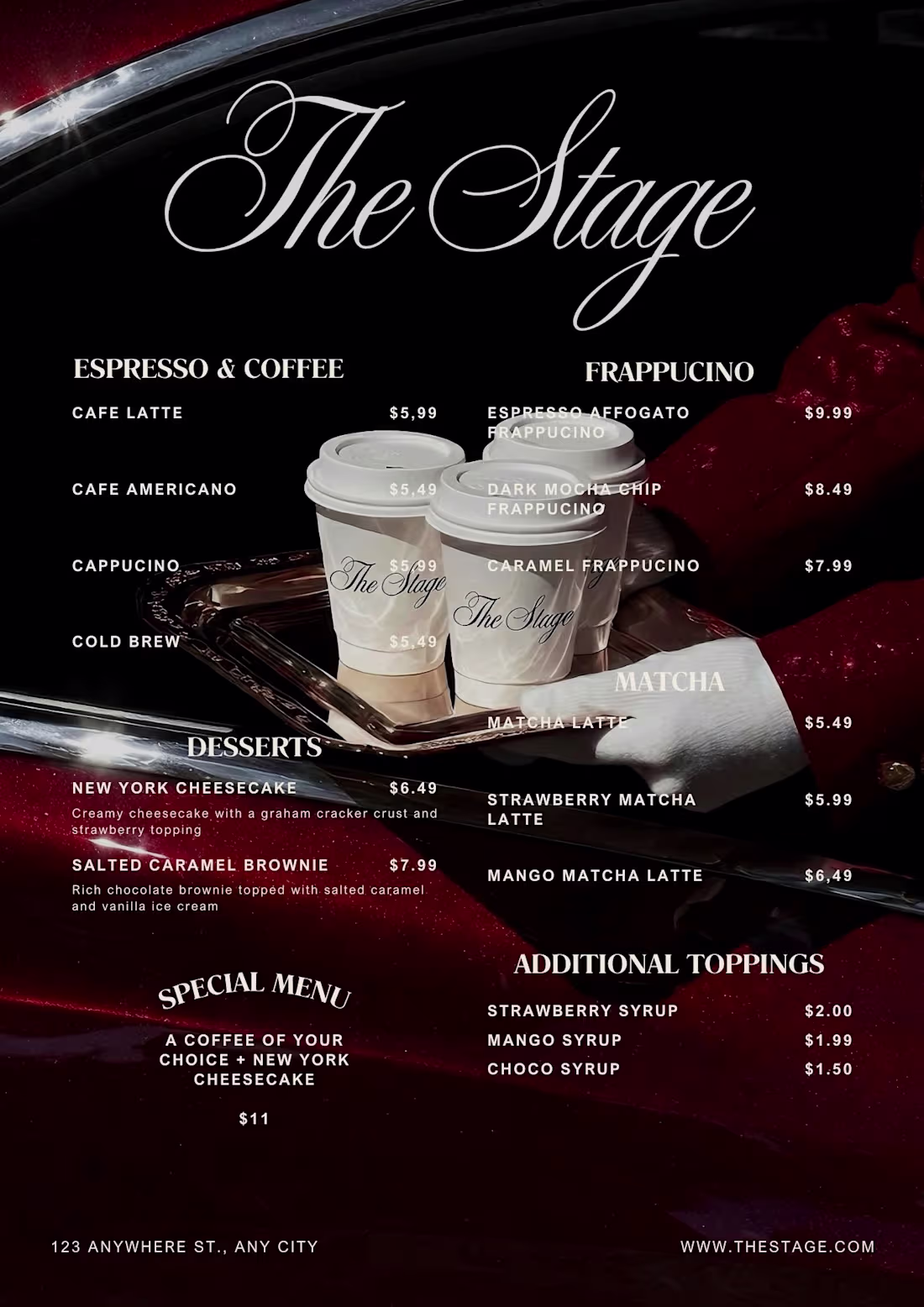 Cover image for a chic menu design created