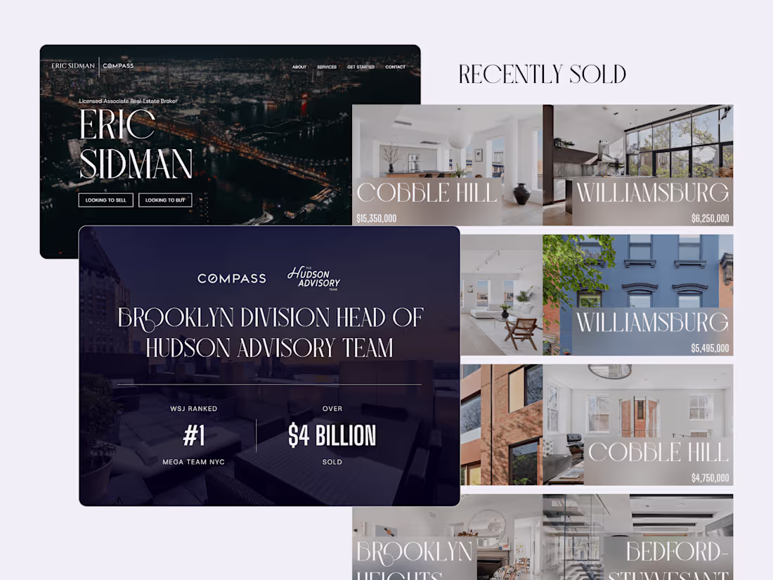 Cover image for "Eric Sidman Real Estate" - Landing Page :: Behance