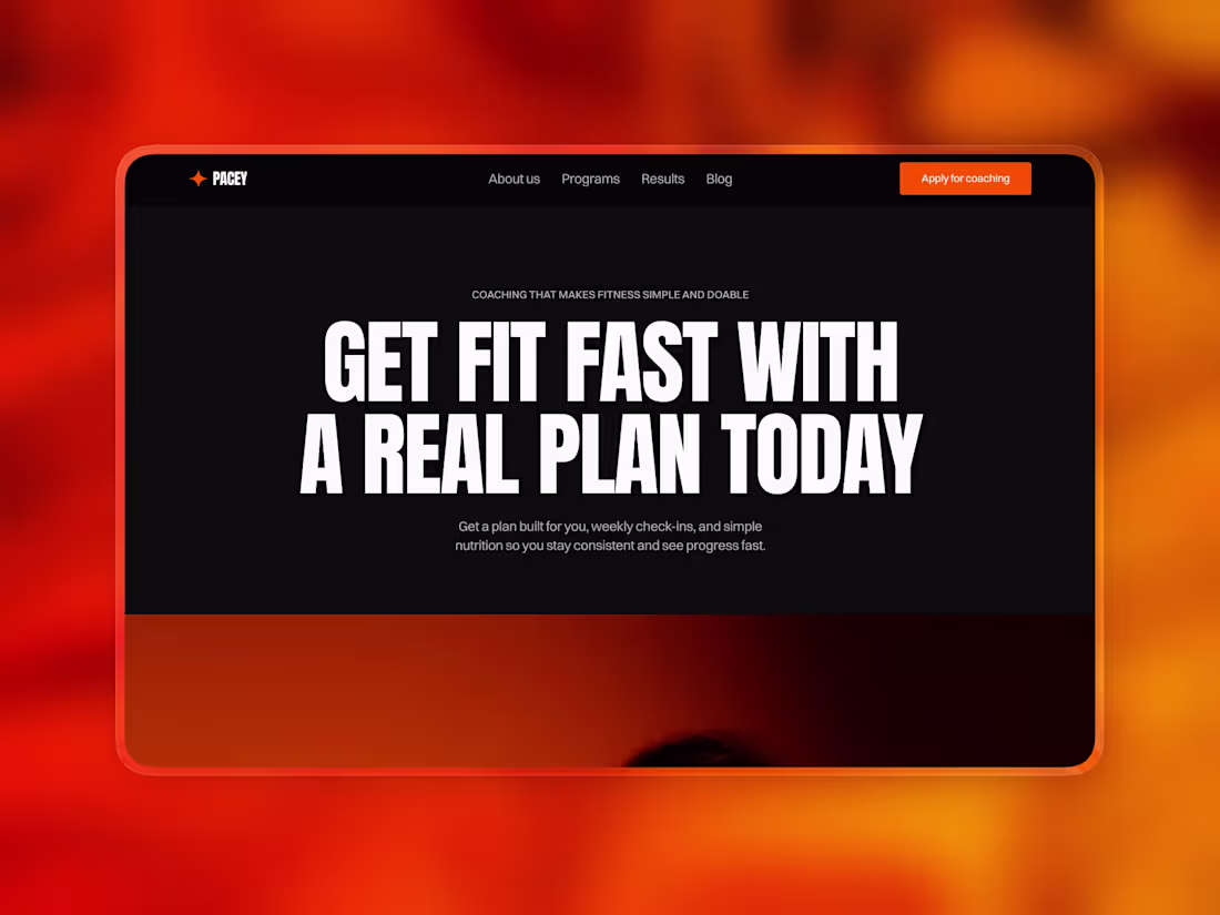 Cover image for Framer template for online fitness trainers 💪