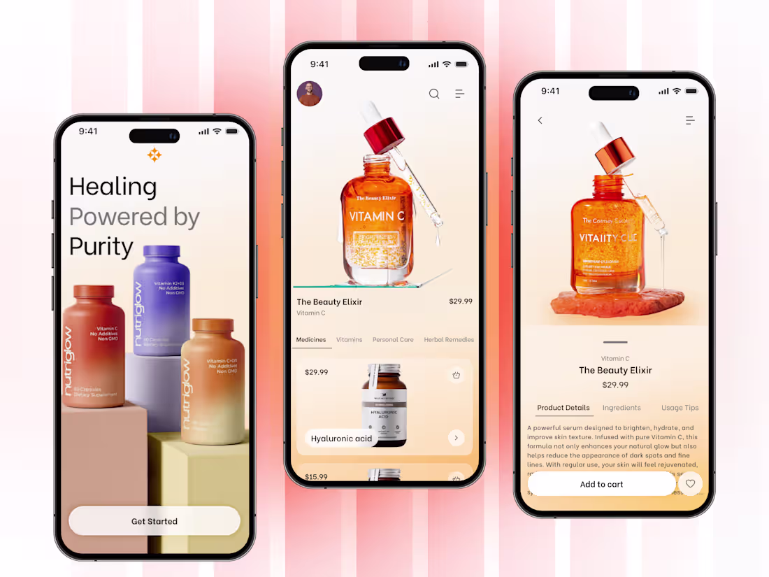 Cover image for Beauty Product App concept UI