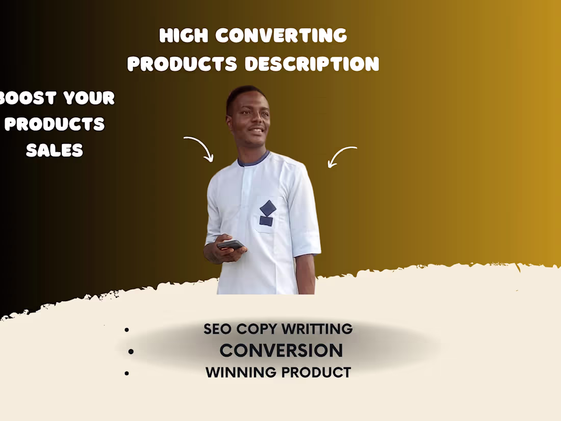 Cover image for I'll write converting product listing description and content