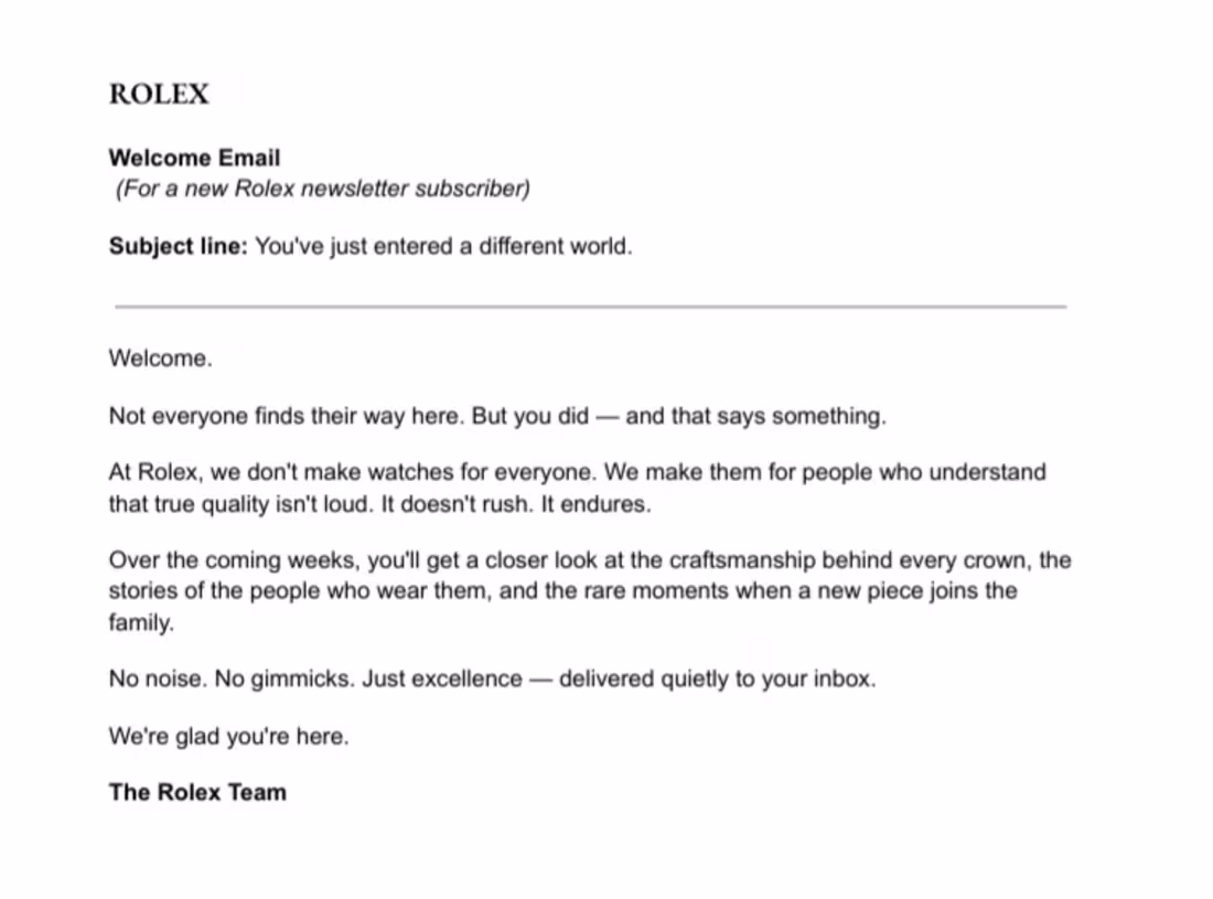 Cover image for Welcome email written for a