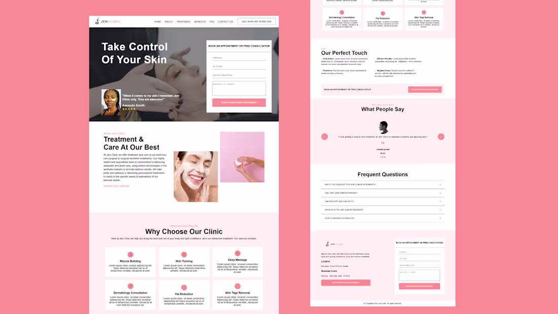 Cover image for Landing Page | Jeni Clinic