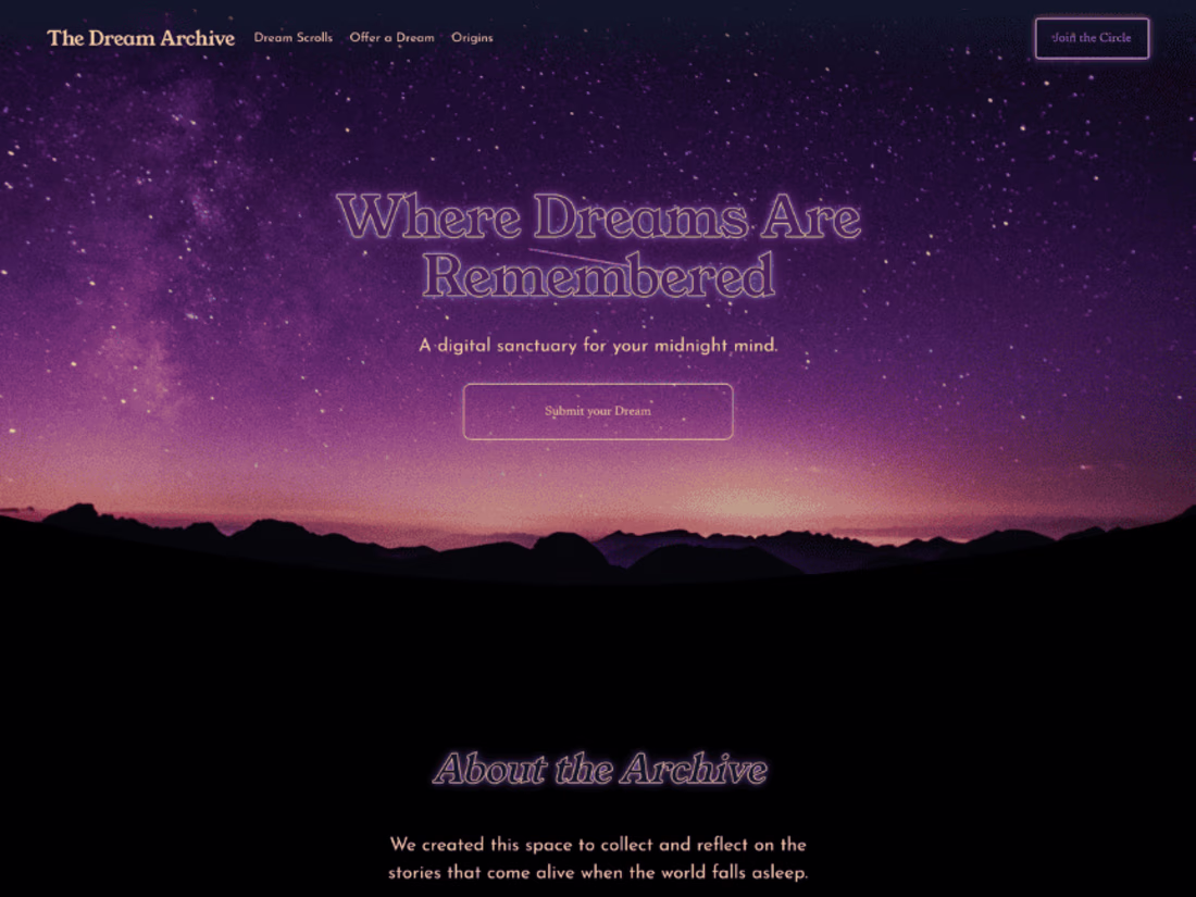 Cover image for The Dream Archive