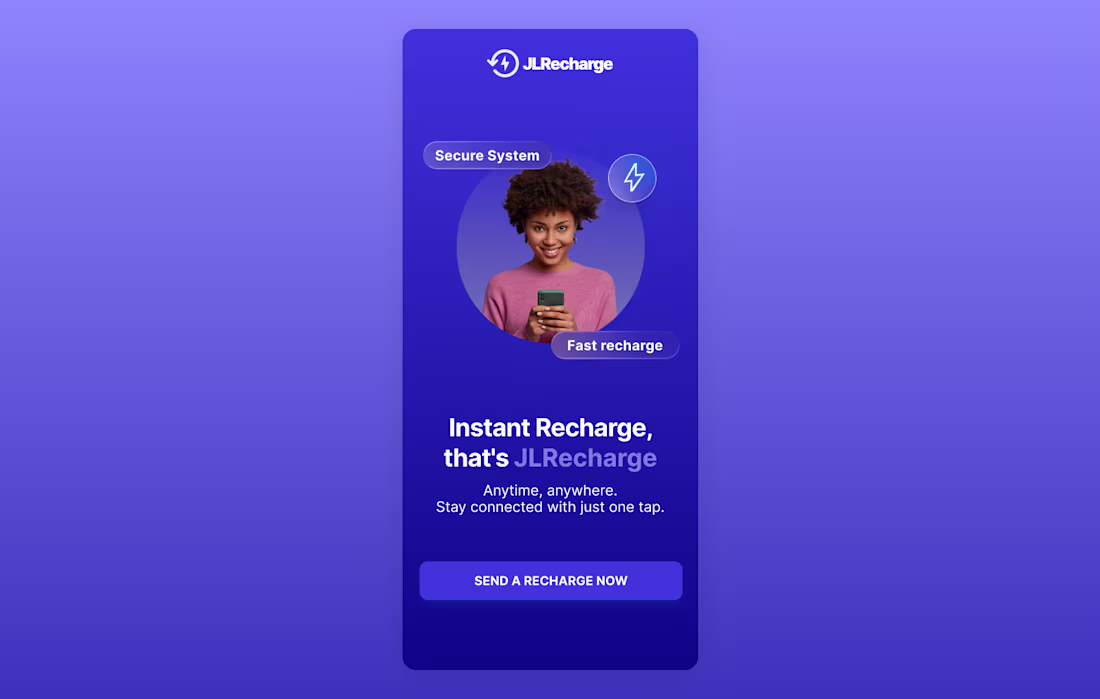Cover image for JLRecharge - App Landing Page
