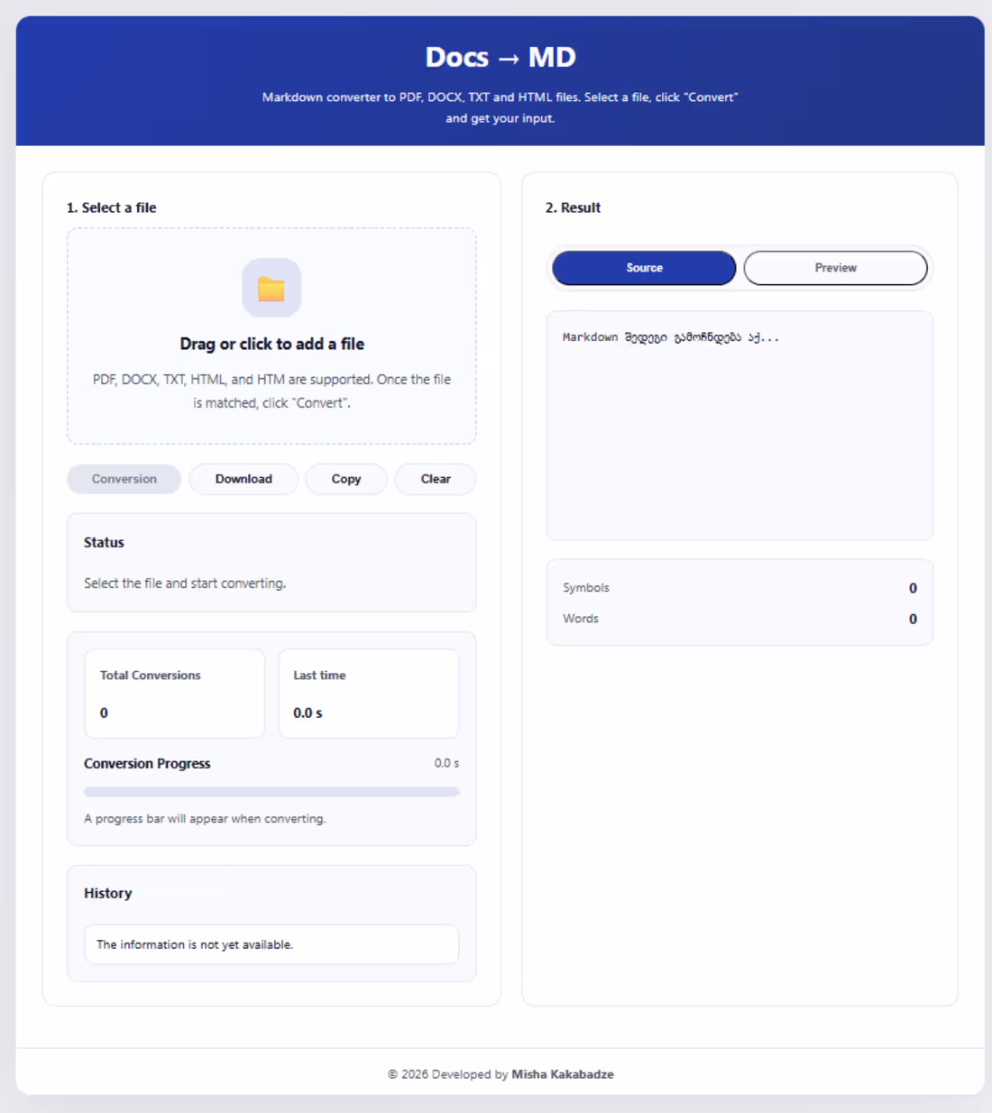 Cover image for Multi-Format Document to Markdown Converter
A