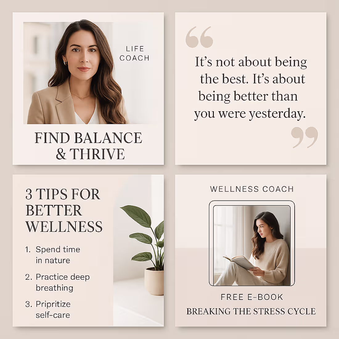 Cover image for Wellness & Life Coaching Social Media Design