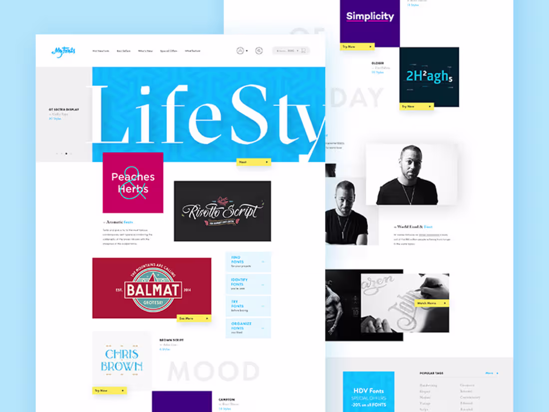 Cover image for MyFonts™ — Home Concept