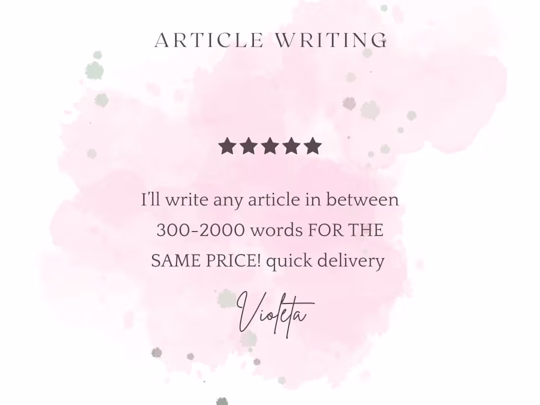 Cover image for Article writing