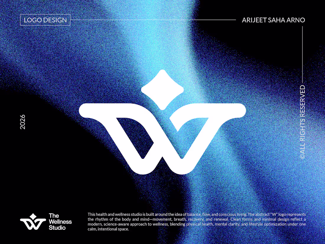 Cover image for Letter "W" - Logo for a Wellness Brand (Link below 👇) The c...