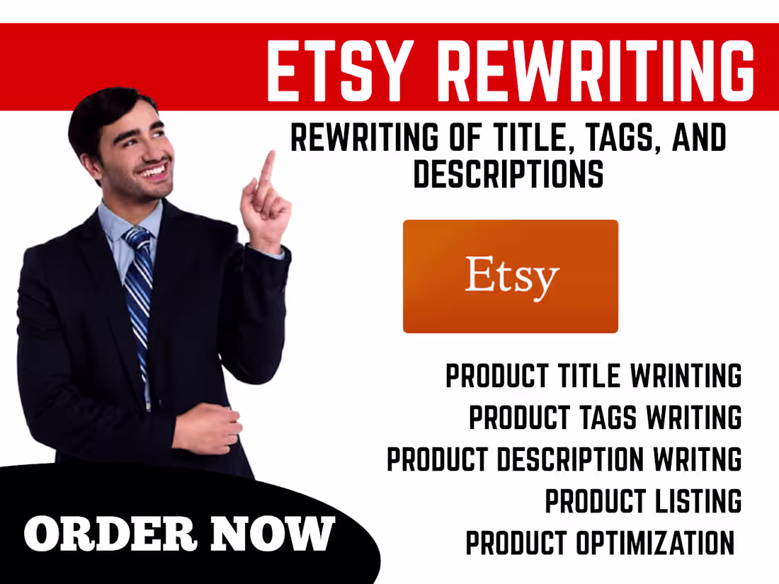 Cover image for Etsy | I will do Etsy rewriting of title, tags and description 