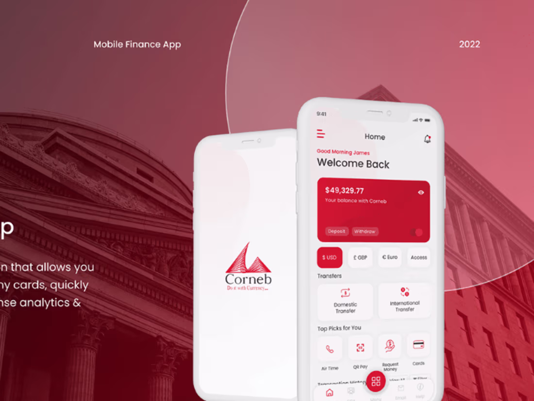 Cover image for Finance Mobile App using UI UX Designs