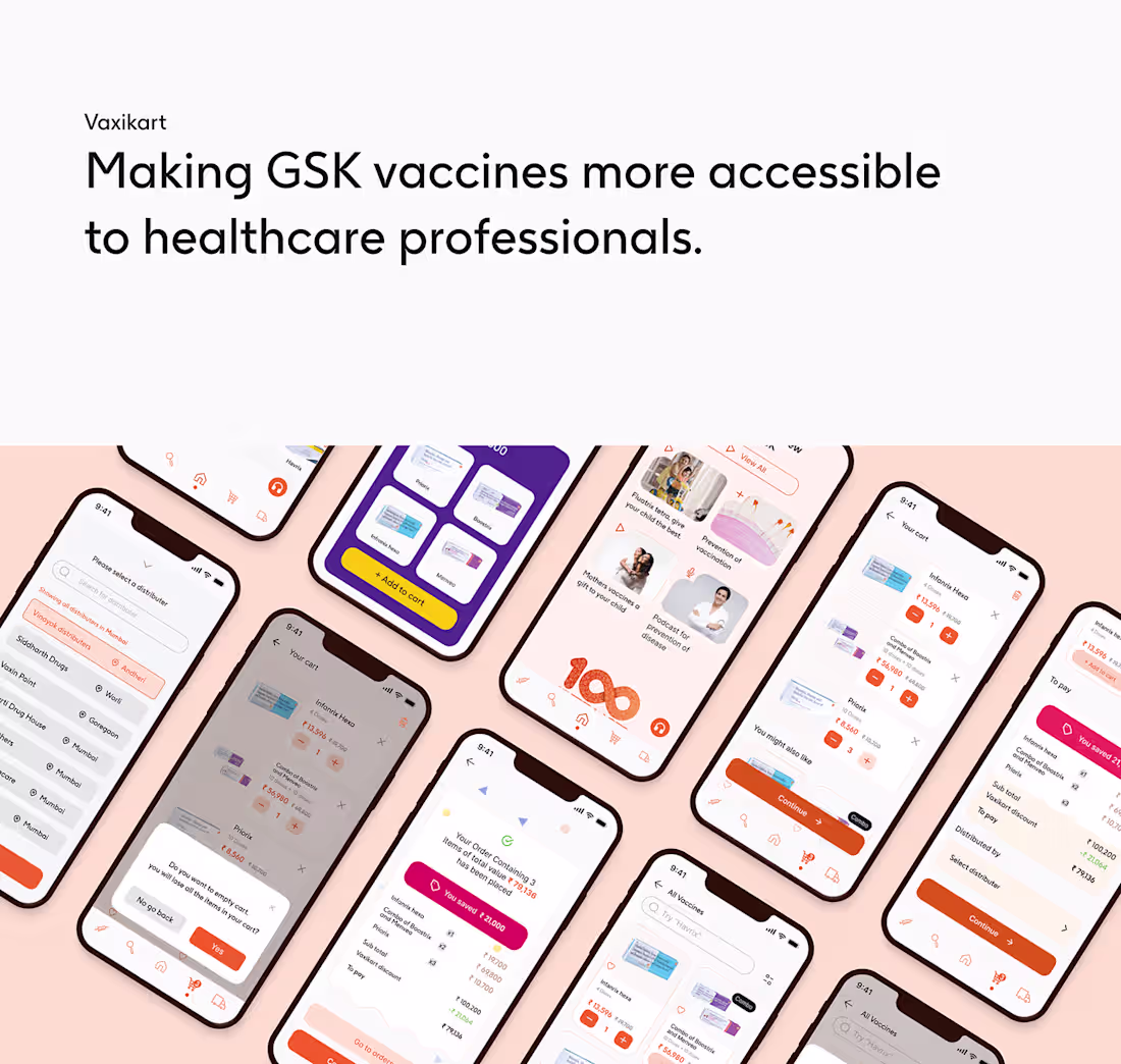 Cover image for Vaxikart mobile app case study (GSK)