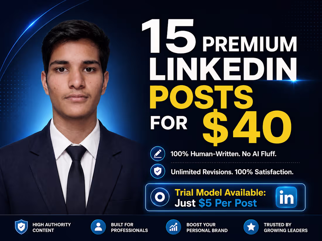 Cover image for LinkedIn Ghostwriting & Blog Content for Founders