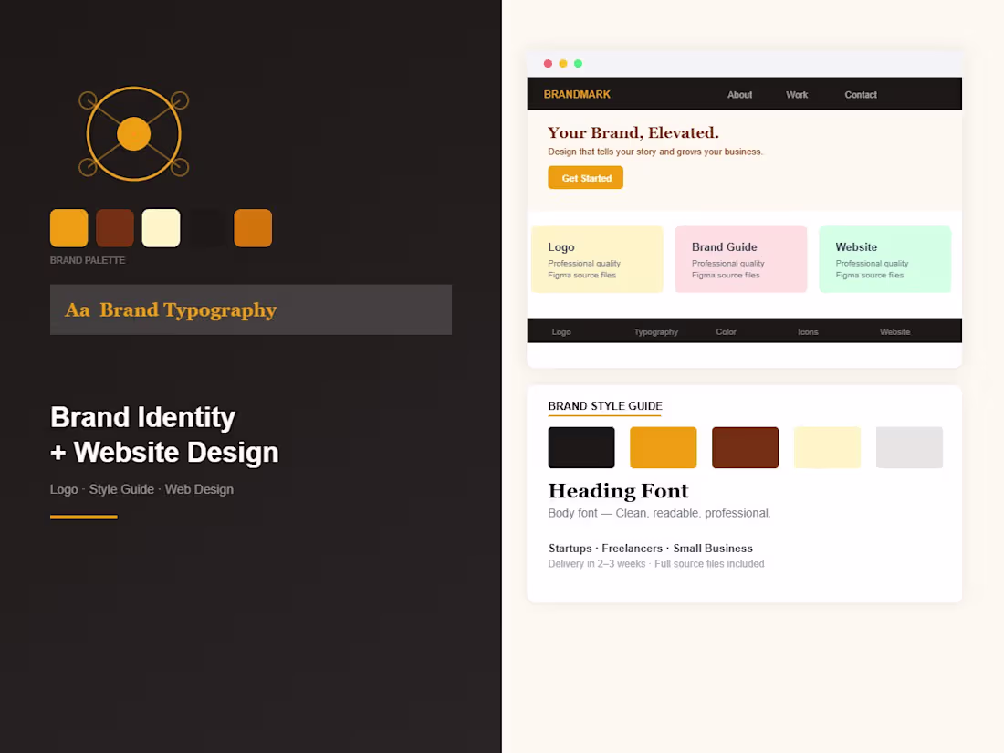 Cover image for Brand Identity + Website Design